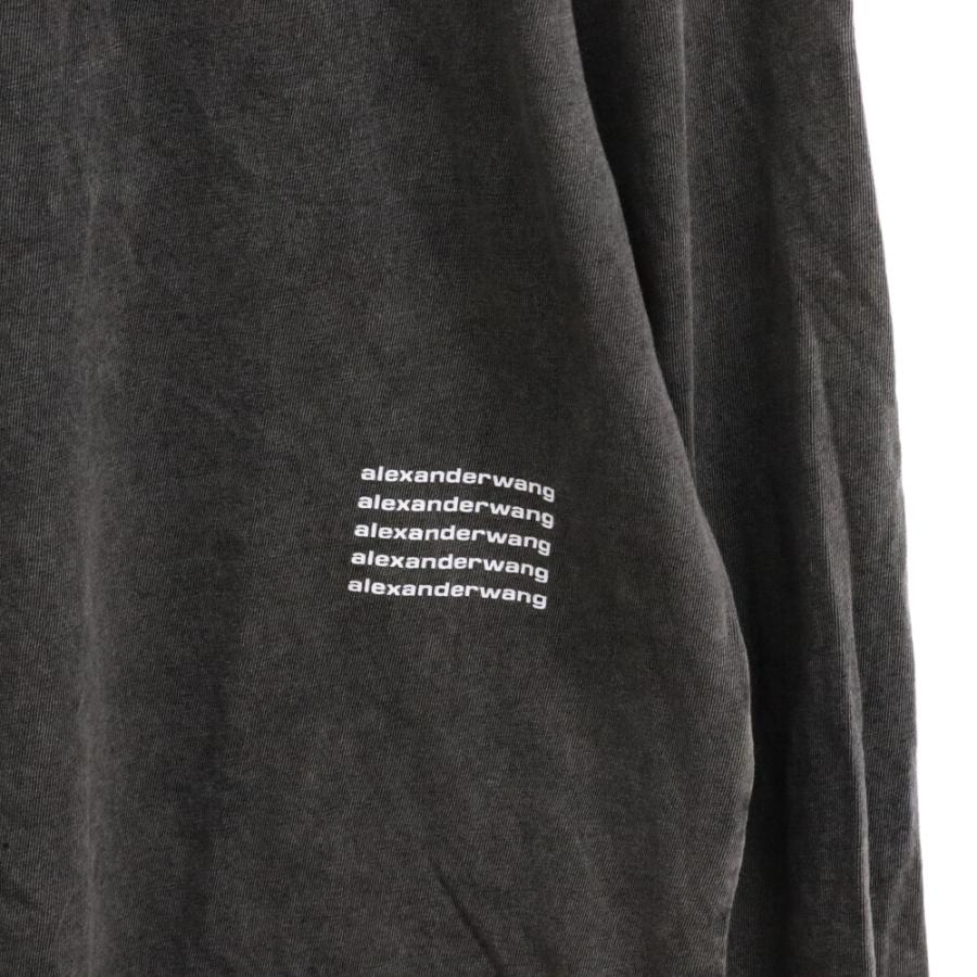 ALEXANDER WANG アレキサンダーワン アシッドウォッシュジャージー ロングスリーブtシャツ 長袖Tシャツ ブラック｜shopbring｜04