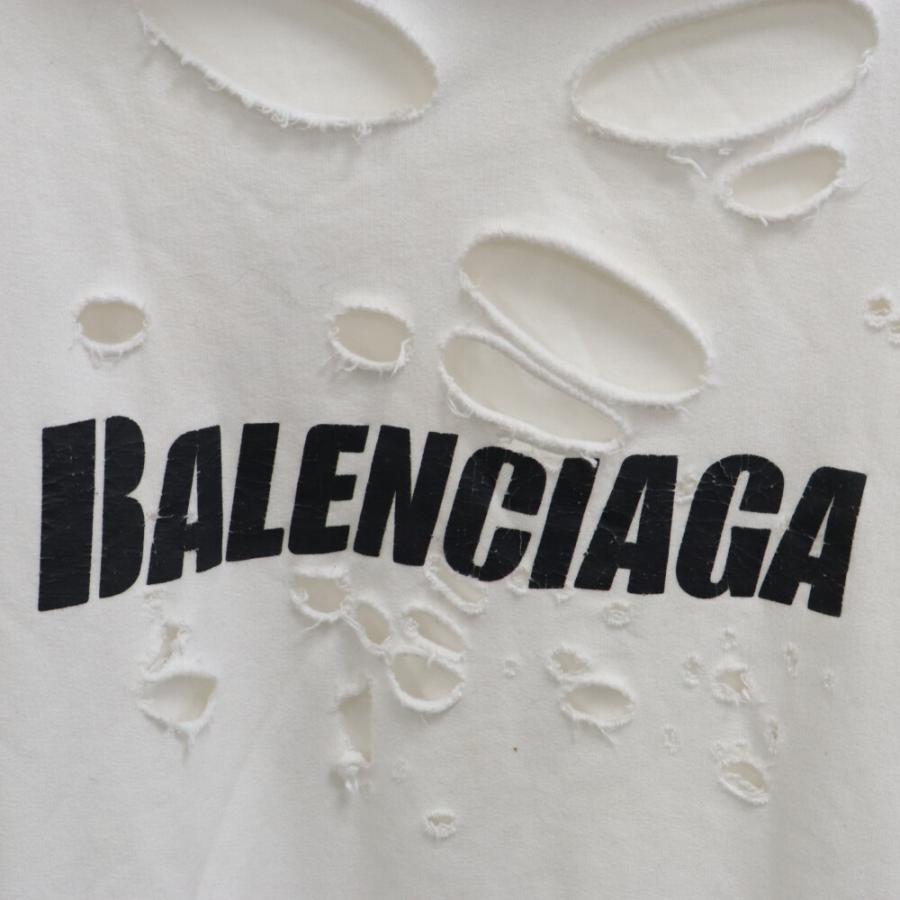 正規品BALENCIAGA デストロイパーカー659403 TKVB6 BALENCIAGA（バレンシアガ） 21SS Caps Destroyed Hoodie 659403 TKVB6