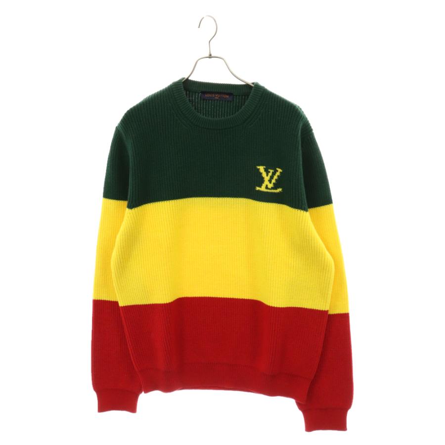 LOUIS VUITTON ルイヴィトン 21SS ラスタカラーブロックニットセーター 