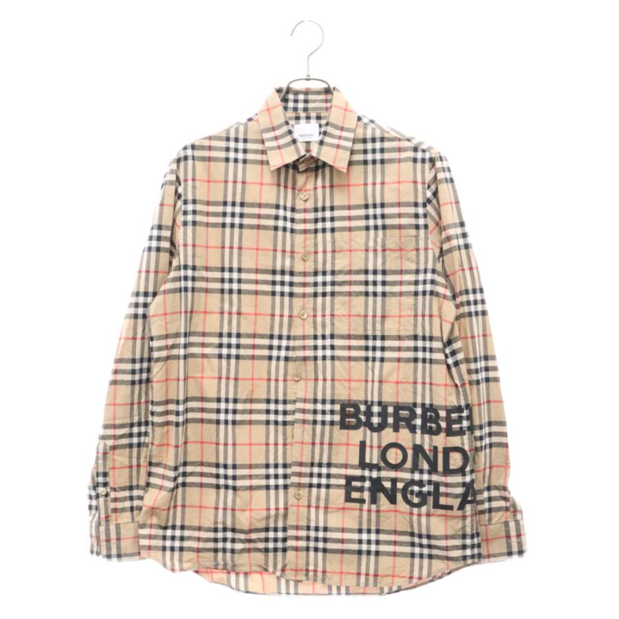 BURBERRY バーバリー フロントワンポイントロゴプリント チェック柄 