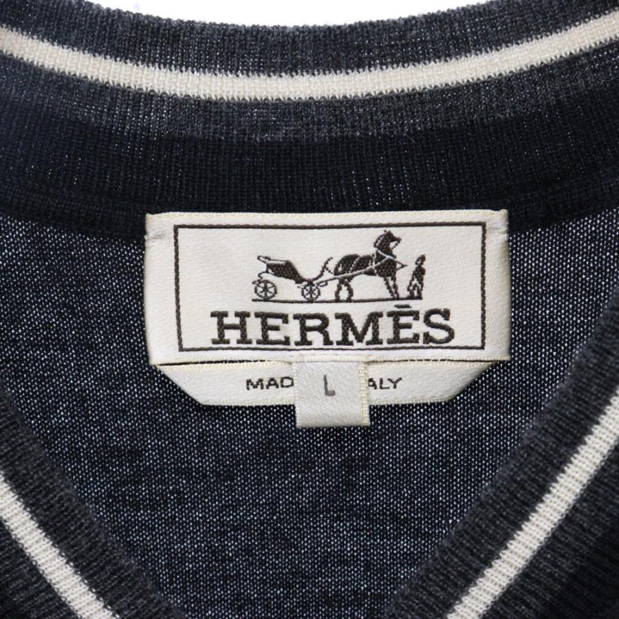 HERMES（エルメス） ノーカラー ジップアップ カシミヤ ニット