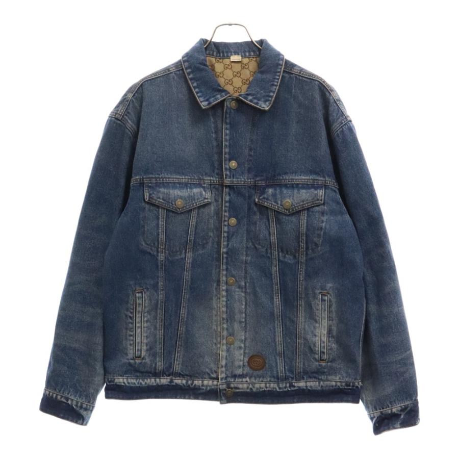 GUCCI グッチ リバーシブル GG総柄 デニムジャケット インディゴ GUCCI グッチ リバーシブル GG総柄 デニムジャケット インディゴ