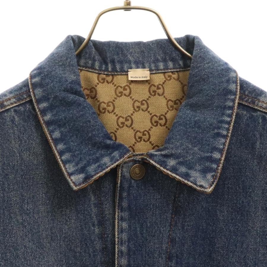 GUCCI グッチ リバーシブル GG総柄 デニムジャケット インディゴ GUCCI グッチ リバーシブル GG総柄 デニムジャケット インディゴ