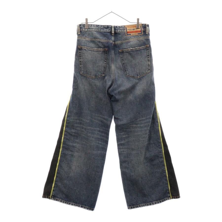 DIESEL ディーゼル D-Rise-Zip サイドジップ ワイドデニムパンツ DIESEL ディーゼル D-Rise-Zip サイドジップ ワイドデニムパンツ