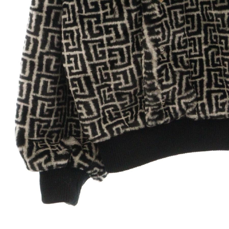 BALMAIN バルマン Monogram Faux Fur Hoodie 総柄ロゴ ファー BALMAIN バルマン Monogram Faux Fur Hoodie 総柄ロゴ ファー