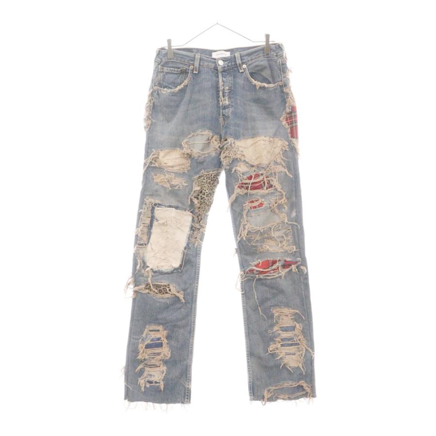 Innocence NYC ダメージデニムパンツ タータンチェック : 1524i300029  