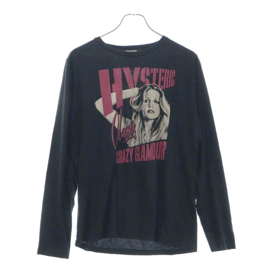 HYSTERIC GLAMOUR 長袖カットソー　ヒスガールプリント HYSTERIC GLAMOUR】 長袖ヒスガールプリントカットソーUネック