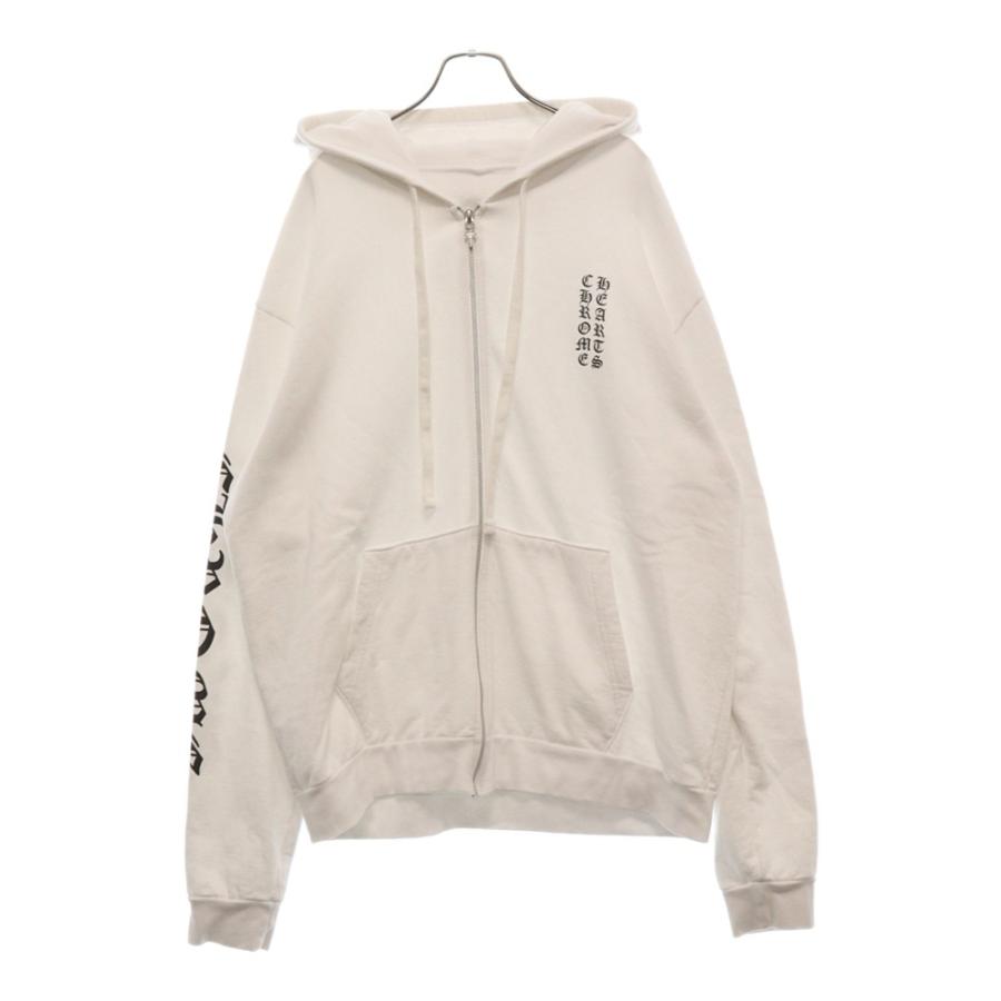 CHROME HEARTS（クロムハーツ） SWTSHRT HD ZIP 袖ロゴバックプリント