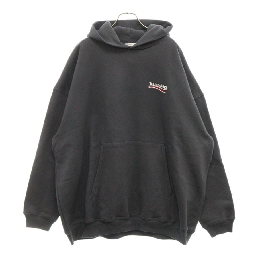 BALENCIAGA パーカー ブラック レッド Men's Balenciaga Back Hoodie Medium Fit in Faded Black/red