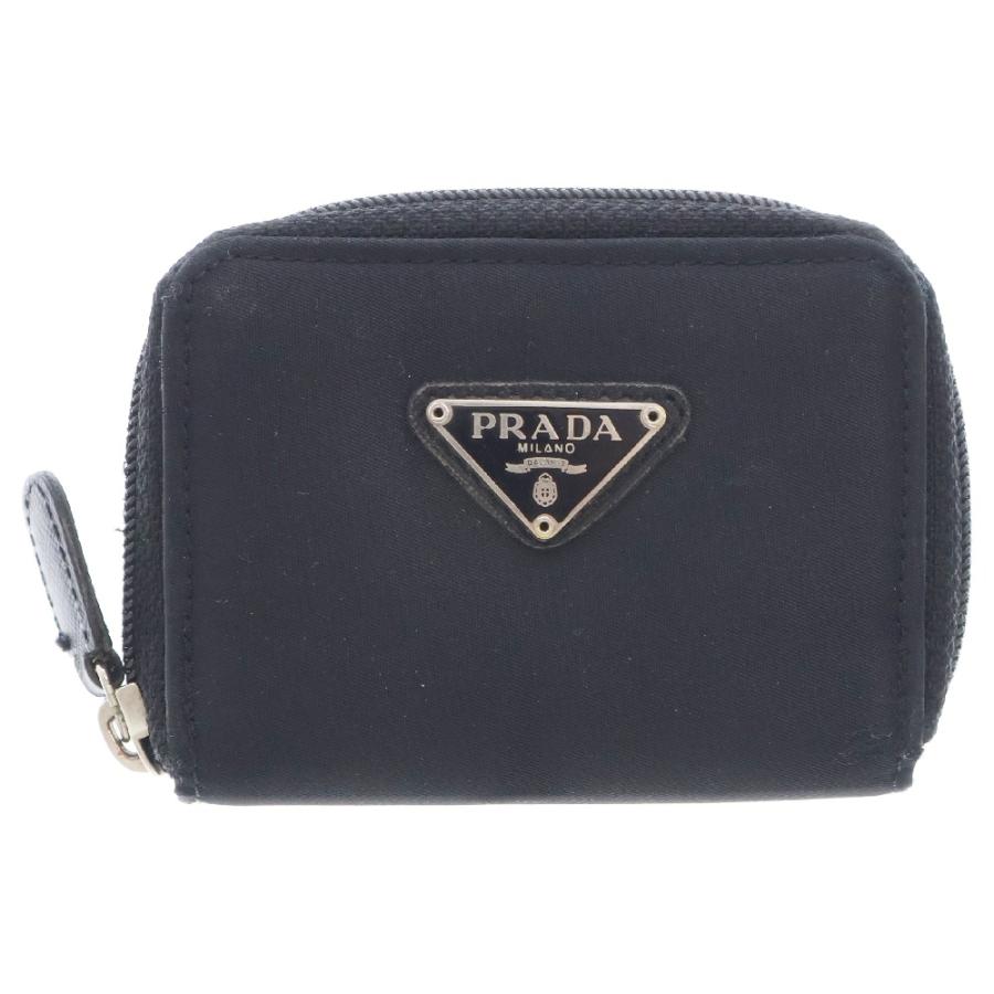 PRADA プラダ 三角ロゴプレート付き カードケース コインケース PRADA プラダ 三角ロゴプレート付き カードケース コインケース