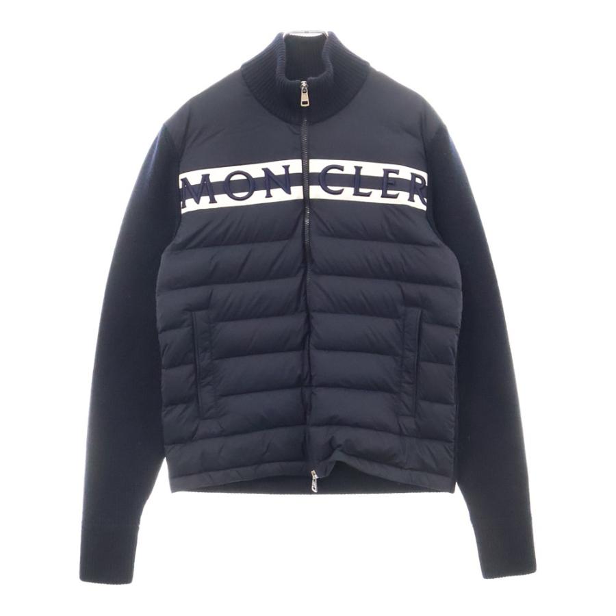 MONCLER（モンクレール） ロゴニット切り替えダウンジップニット