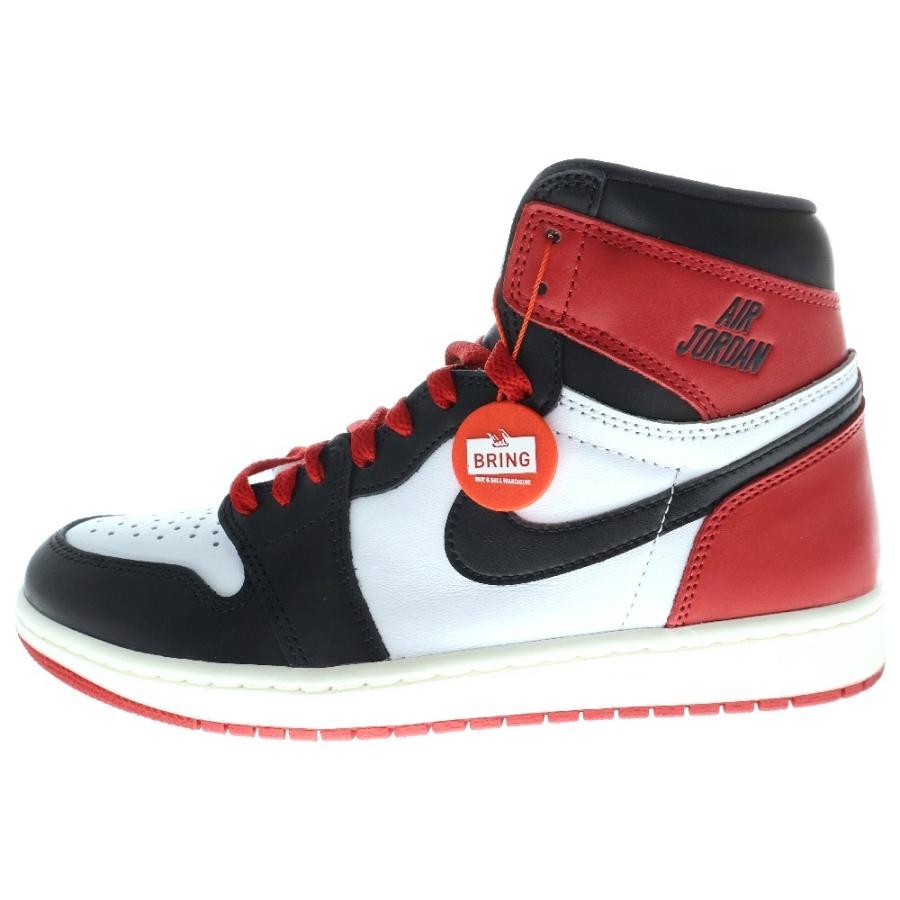 Nike Air Jordan 1 レッド/ブラック ハイカット ナイキ AIR JORDAN 1 MID レザー ハイカットスニーカー 27.5cm