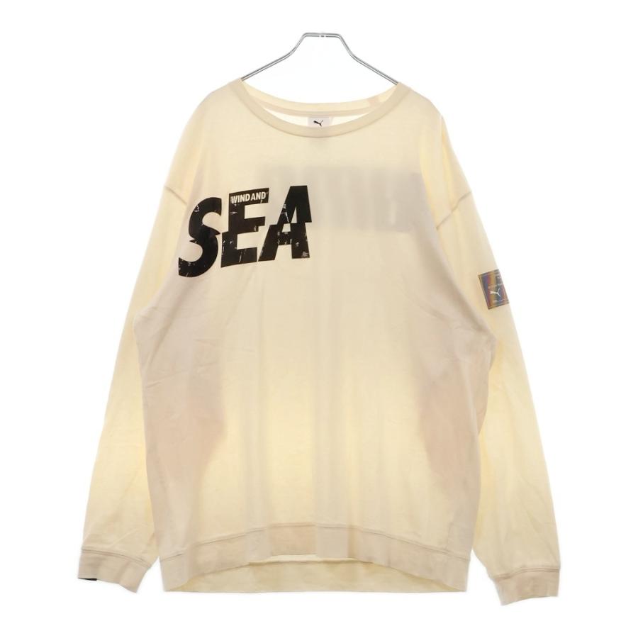 PUMA プーマ ×WIND AND SEA LS TEE Eggnog 長袖Tシャツ PUMA プーマ ×WIND AND SEA LS TEE Eggnog 長袖Tシャツ