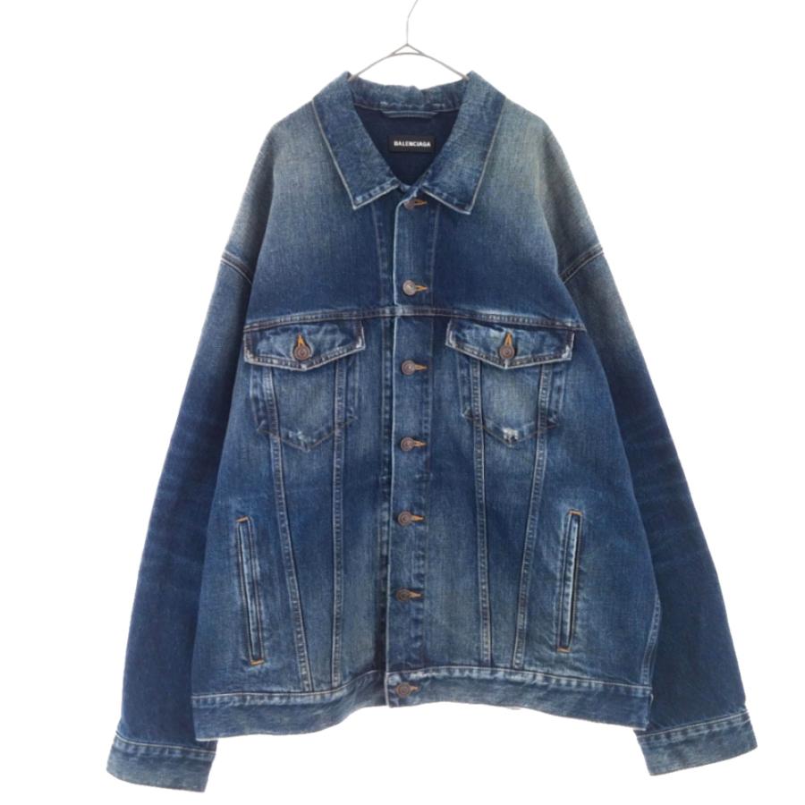 BALENCIAGA バレンシアガ 22SS FBI Denim Jacket バック刺繍 BALENCIAGA バレンシアガ 22SS FBI Denim Jacket バック刺繍