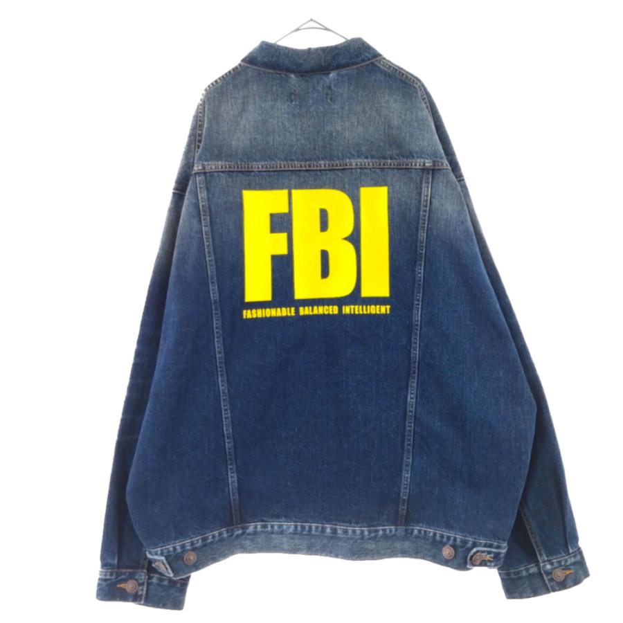 BALENCIAGA バレンシアガ 22SS FBI Denim Jacket バック刺繍 BALENCIAGA バレンシアガ 22SS FBI Denim Jacket バック刺繍