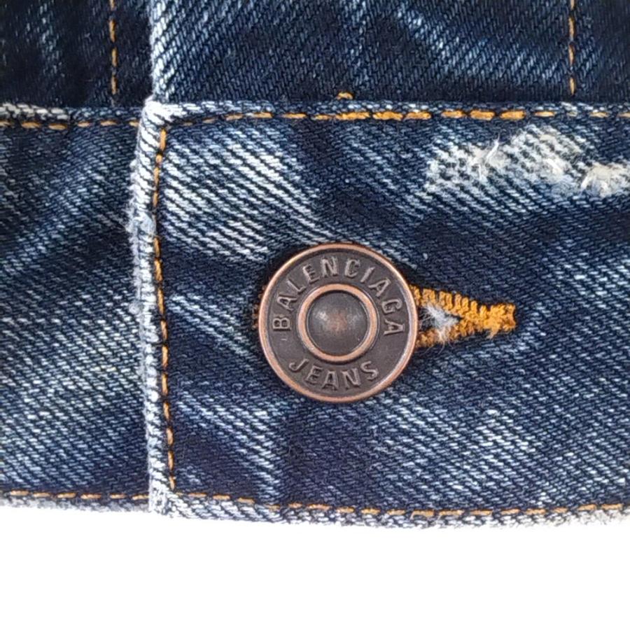 BALENCIAGA バレンシアガ 22SS FBI Denim Jacket バック刺繍 BALENCIAGA バレンシアガ 22SS FBI Denim Jacket バック刺繍
