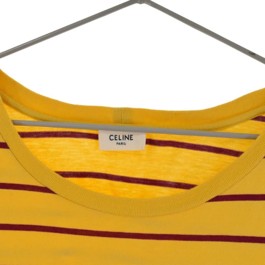 CELINE セリーヌ 20SS Striped Flocke Logo Tee ストライプ CELINE セリーヌ 20SS Striped Flocke Logo Tee ストライプ