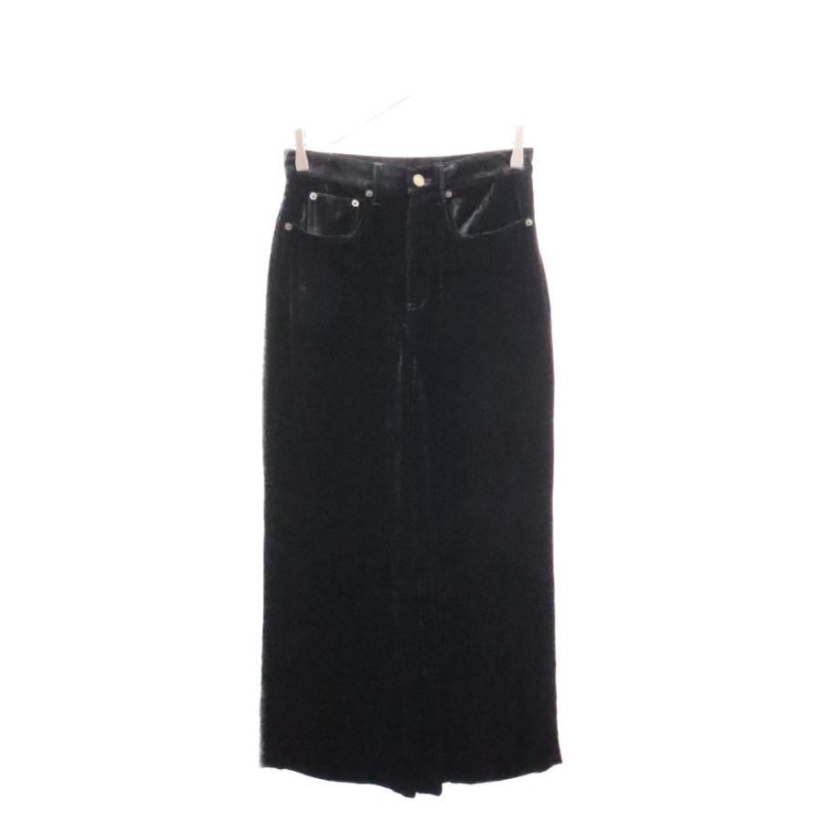 SAINT LAURENT PARIS サンローランパリ ベロアワイドロングパンツ ブラック DS02 704607 Y05PA SAINT LAURENT PARIS サンローランパリ ベロアワイドロングパンツ