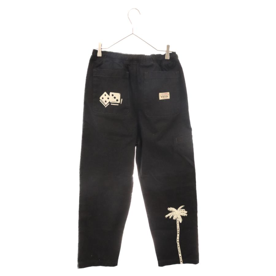 STUSSY ステューシー 22AW NOMA ICON BEACH PANT 116575 刺繍デザインイージーパンツ ブラック｜shopbring｜02