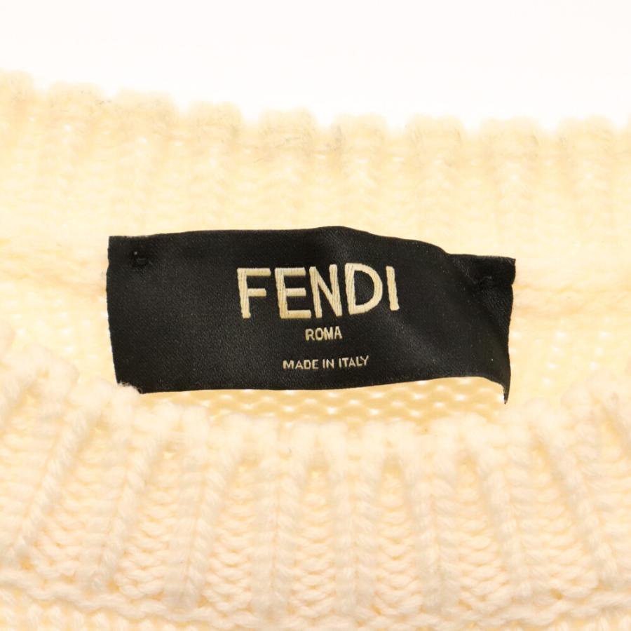FENDI（フェンディ） ロゴニット セーター ホワイト FZZ387 A3M3