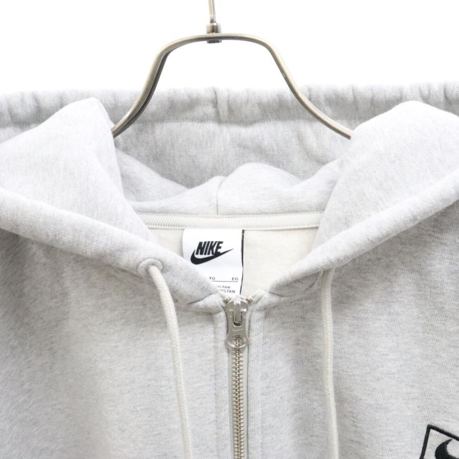 Nike stussy グレー フード付き パーカー ☆NIKE x STUSSY☆FULL ZIP FLEECE フーディ☆追跡可 (Nike