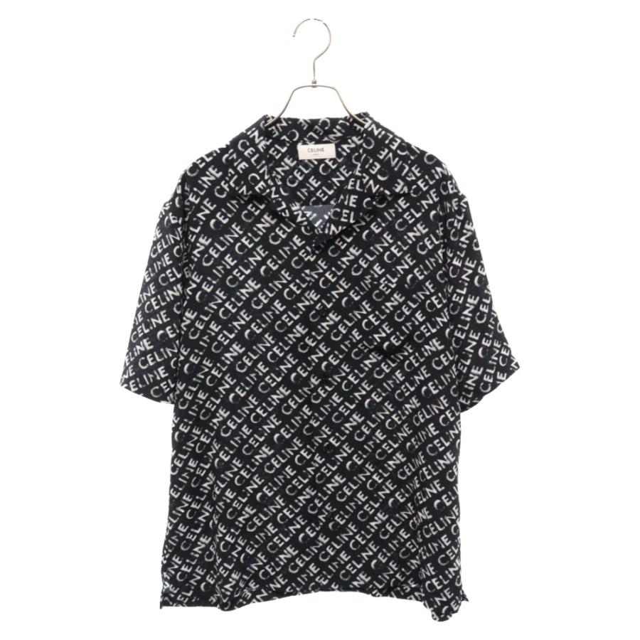 CELINE セリーヌ 23AW ロゴプリント オープンカラー半袖シャツ CELINE セリーヌ 23AW ロゴプリント オープンカラー半袖シャツ