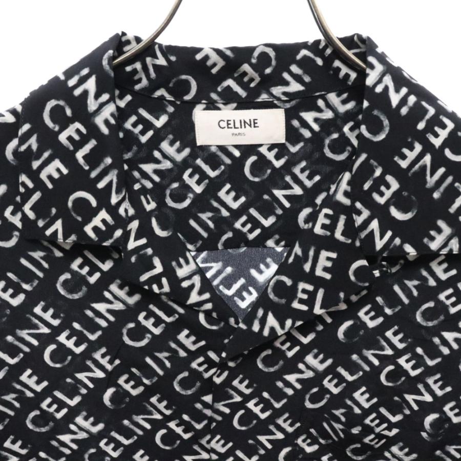 CELINE セリーヌ 23AW ロゴプリント オープンカラー半袖シャツ CELINE セリーヌ 23AW ロゴプリント オープンカラー半袖シャツ