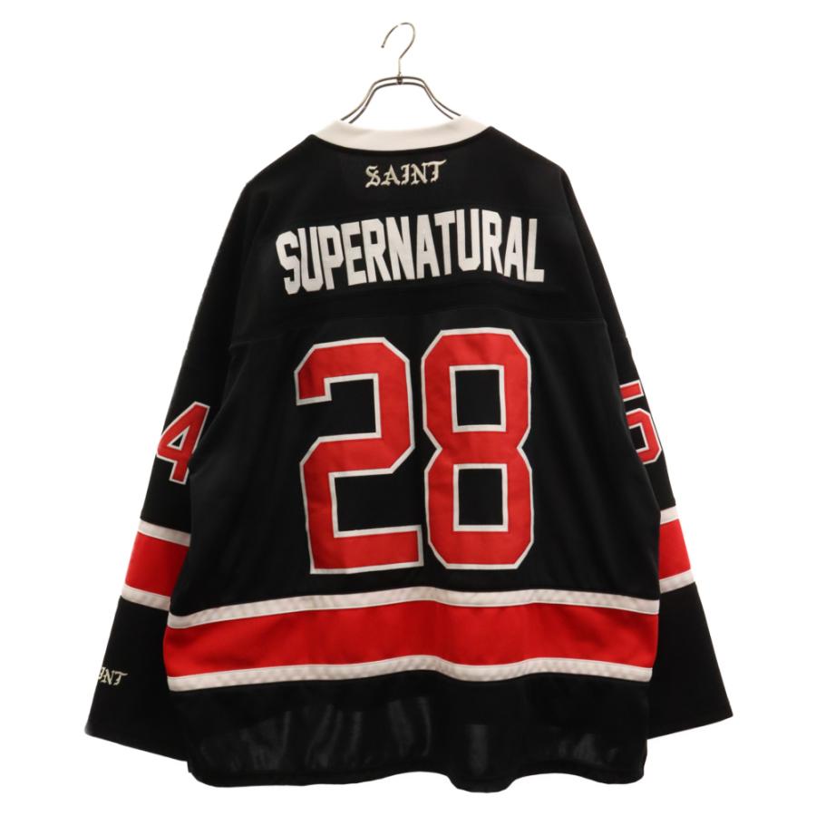 SAINT MICHAEL セントマイケル 23SS LS TEE／GAMESHIRT／BLACK ロゴ 