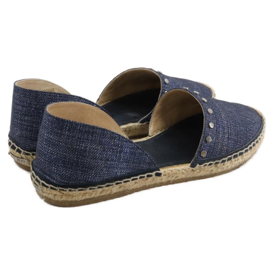 JIMMY CHOO ジミーチュウ エスパドリーユ デニム サンダル 38 1/2 