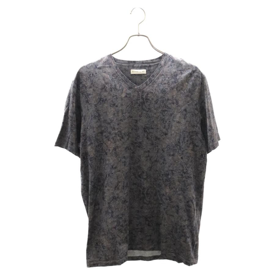 ETRO エトロ フローラル ペイズリー Vネック クルーネック 半袖Tシャツ 