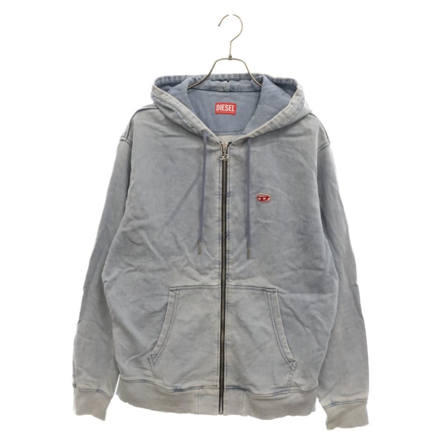 DIESEL（ディーゼル） Denim Hoodie フロントロゴ デニム フルジップ