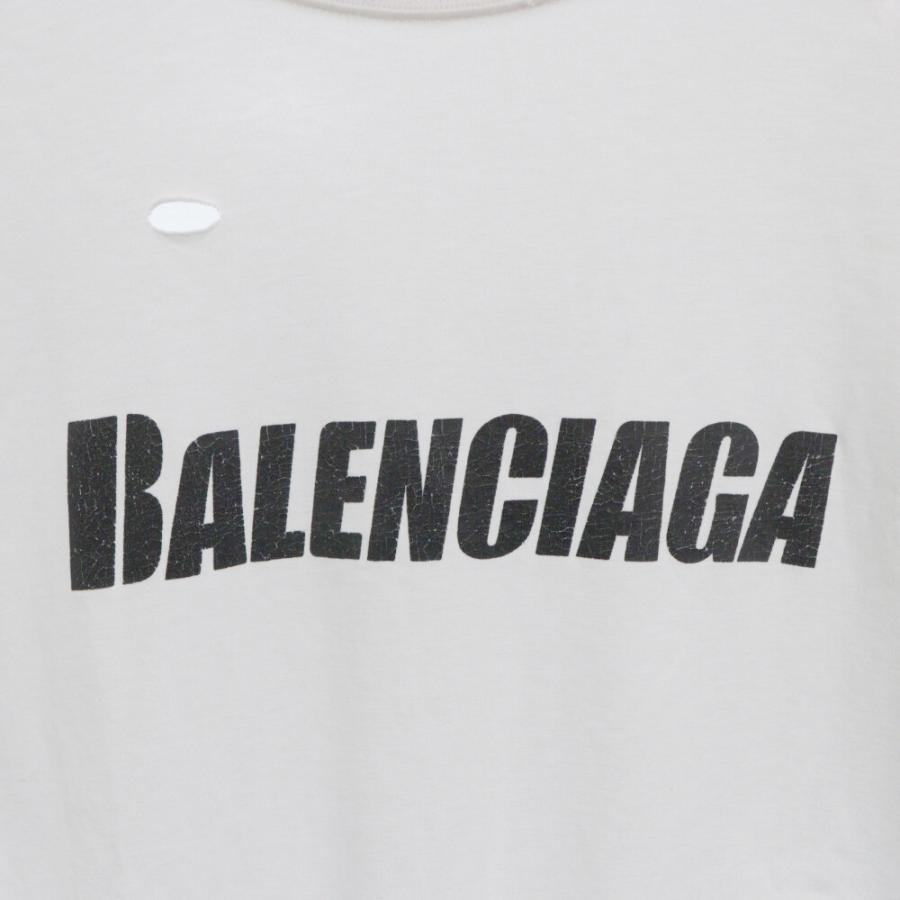 BALENCIAGA バレンシアガ 22SS Caps Destroyed Flatground Tee 