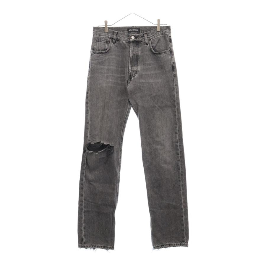 BALENCIAGA バレンシアガ 18SS ニークラッシュデニムパンツ BALENCIAGA バレンシアガ 18SS ニークラッシュデニムパンツ