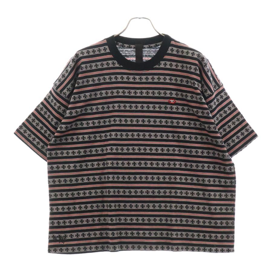 CHROME HEARTS クロムハーツ ×MATTY BOY Y Not Stripe Cross Tee CHROME HEARTS クロムハーツ ×MATTY BOY Y Not Stripe Cross Tee