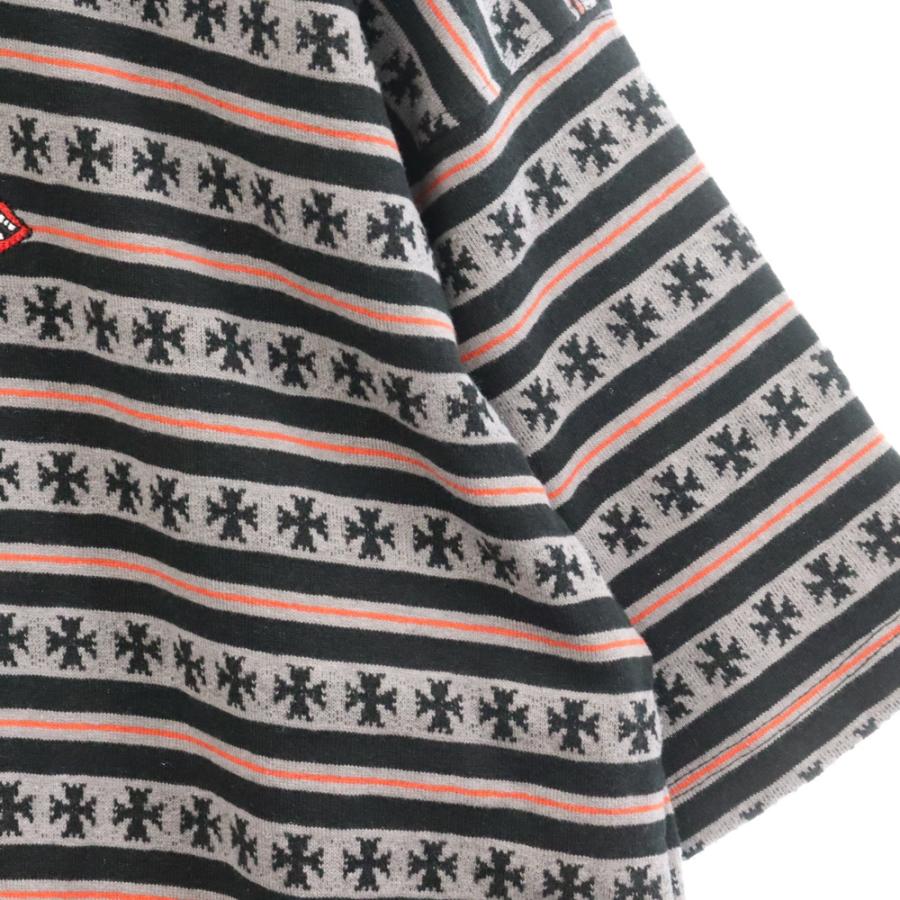CHROME HEARTS クロムハーツ ×MATTY BOY Y Not Stripe Cross Tee CHROME HEARTS クロムハーツ ×MATTY BOY Y Not Stripe Cross Tee