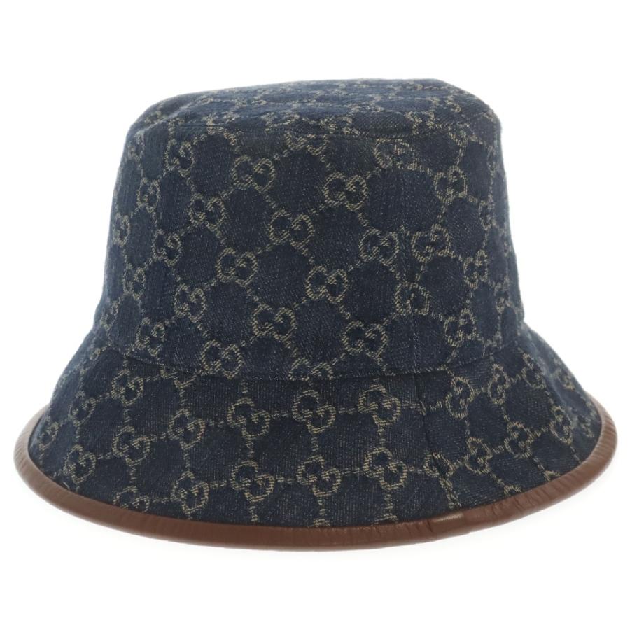GUCCI（グッチ） GGロゴデニムバケットハット 帽子 インディゴ 576371