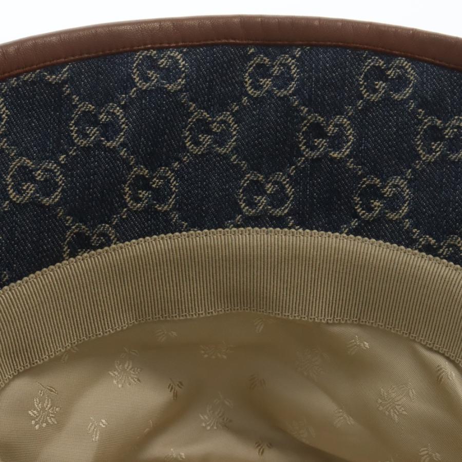 GUCCI（グッチ） GGロゴデニムバケットハット 帽子 インディゴ 576371