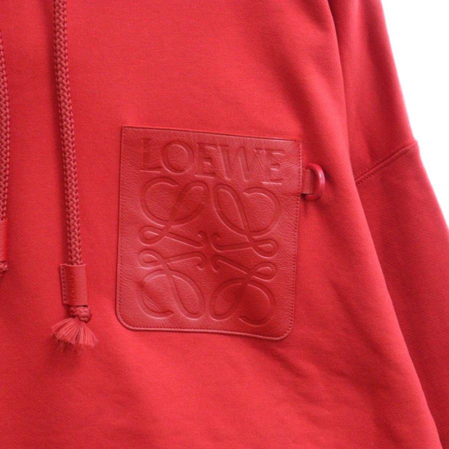 LOEWE ロエベ 23AW アナグラムレザーパッチプルオーバーパーカー LOEWE ロエベ 23AW アナグラムレザーパッチプルオーバーパーカー