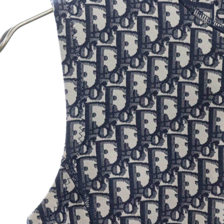 DIOR ディオール オブリーク ノースリーブ ワンピースドレス ネイビー 
