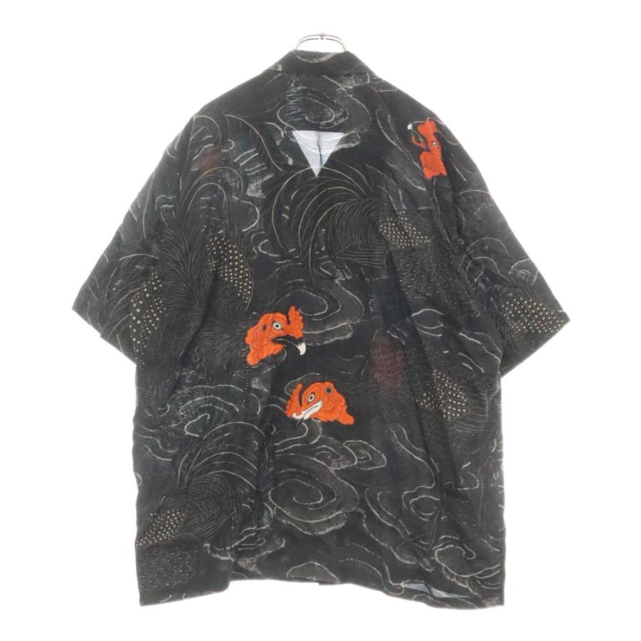 BUDSPOOL バッズプール×GAKKIN 軍鶏 S/S HAWAIIAN SHIRT×ガッキン 総柄 