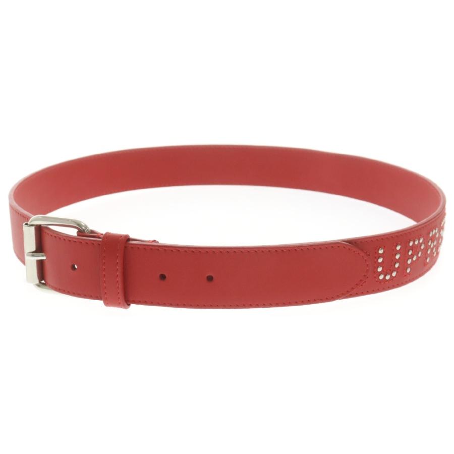 シュプリーム 18SS レザー スタッズ ロゴ ベルト レッド supreme Supreme（シュプリーム） 18SS Studded LOGO Belt スタッズロゴ レザー