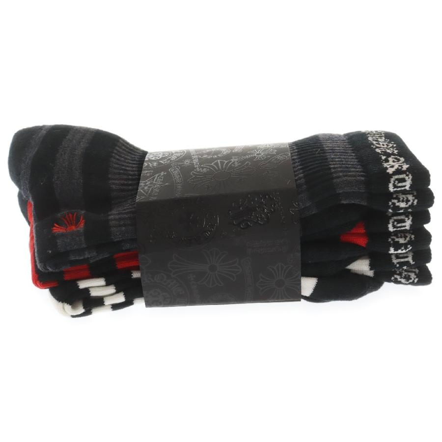 CHROME HEARTS（クロムハーツ） BORDER SOCKS 3PK 靴下 ボーダー