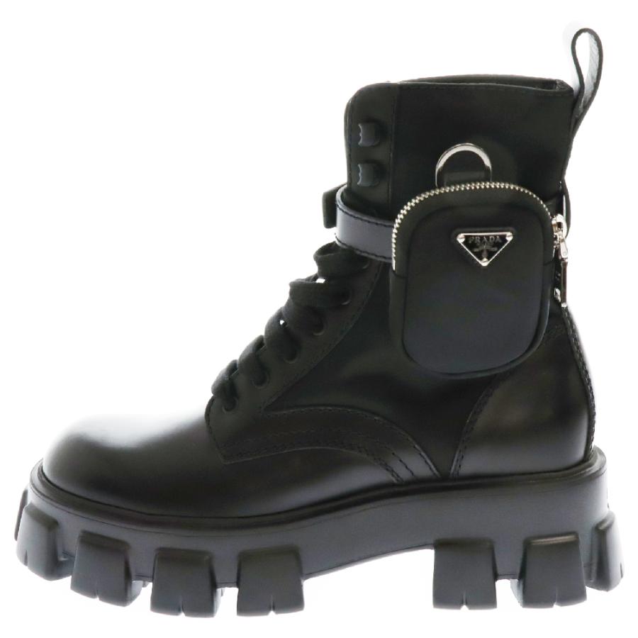 PRADA プラダ モノリス ポーチ付きレザーコンバットブーツ PRADA プラダ モノリス ポーチ付きレザーコンバットブーツ