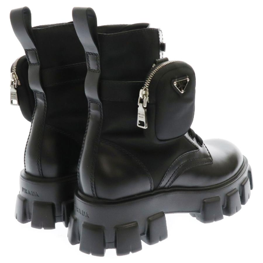 PRADA プラダ モノリス ポーチ付きレザーコンバットブーツ PRADA プラダ モノリス ポーチ付きレザーコンバットブーツ