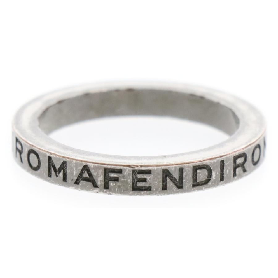 FENDI フェンディ ロゴ刻印 シルバーリング 16号 OB3822 : BRING FENDI フェンディ ロゴ刻印 シルバーリング 16号 OB3822 : BRING