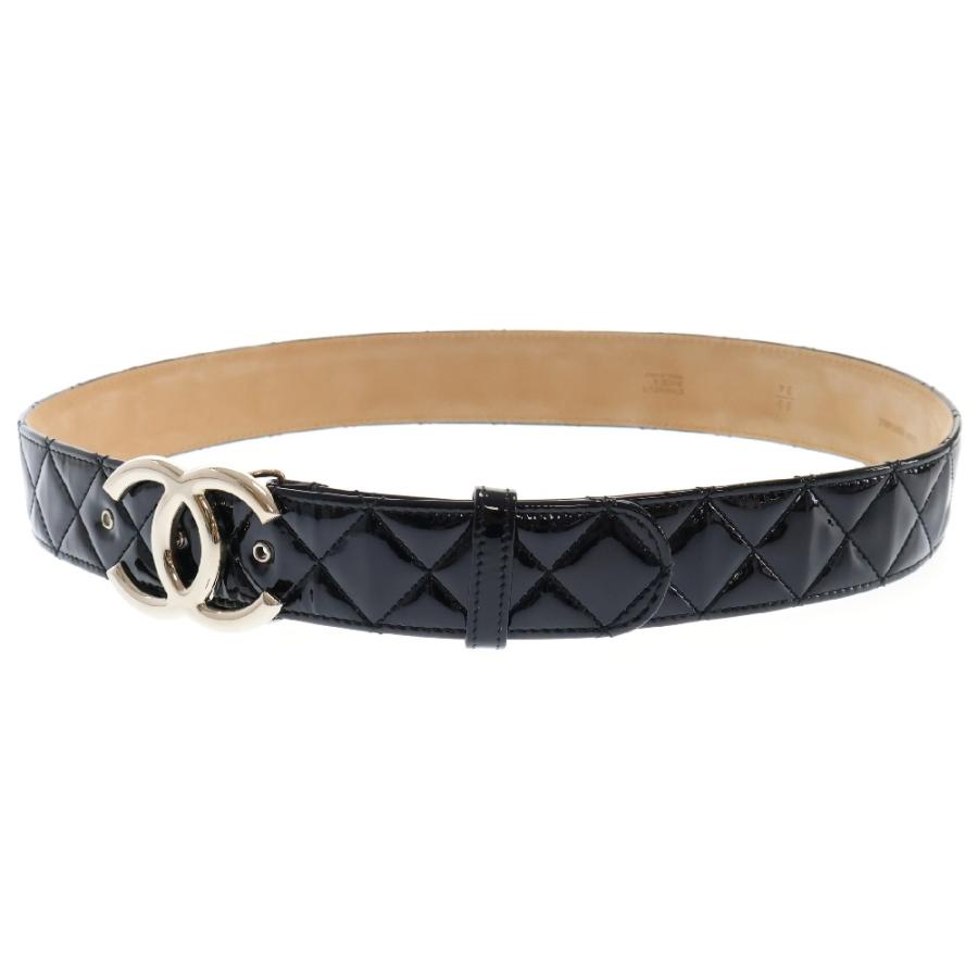 CHANEL（シャネル） ココマークバックルキルティングベルト レザー