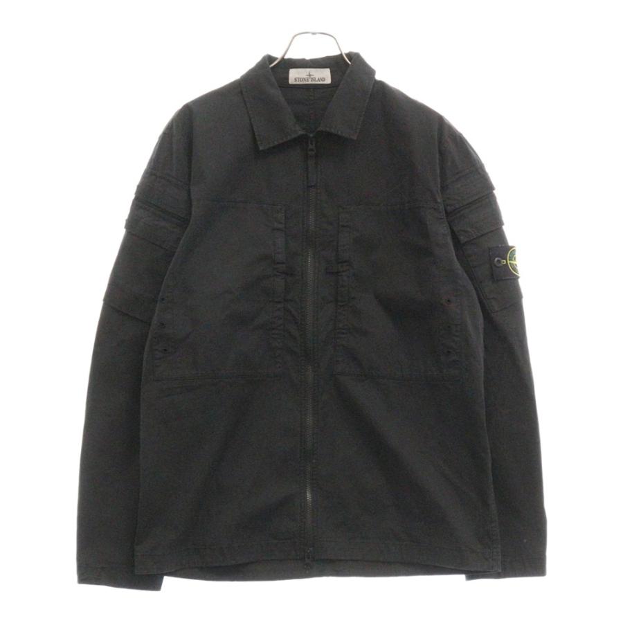 STONE ISLAND ストーンアイランド Compass Patch Shirt Zip-Up STONE ISLAND ストーンアイランド Compass Patch Shirt Zip-Up