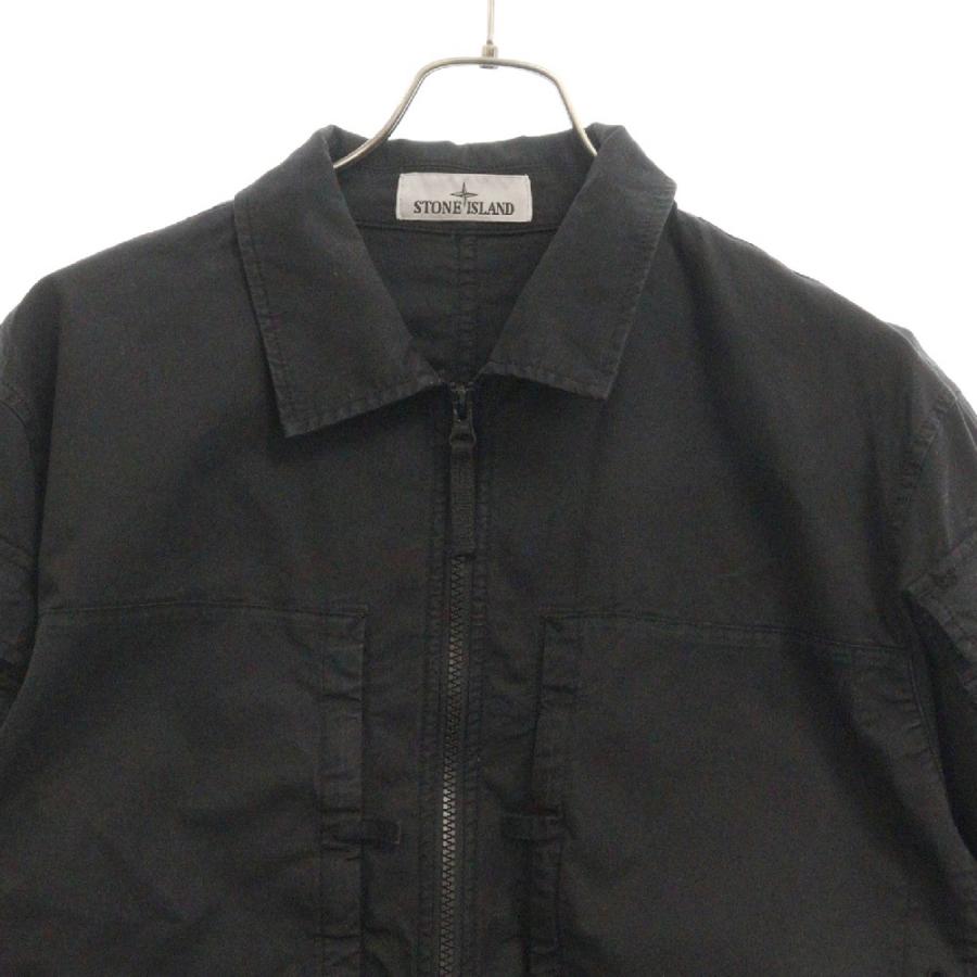 STONE ISLAND ストーンアイランド Compass Patch Shirt Zip-Up STONE ISLAND ストーンアイランド Compass Patch Shirt Zip-Up
