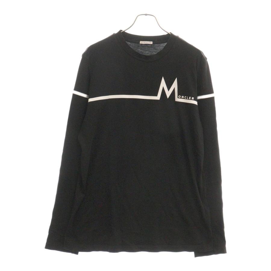 MONCLER モンクレール 22AW ラバーロゴ プリント クルーネック長袖T 