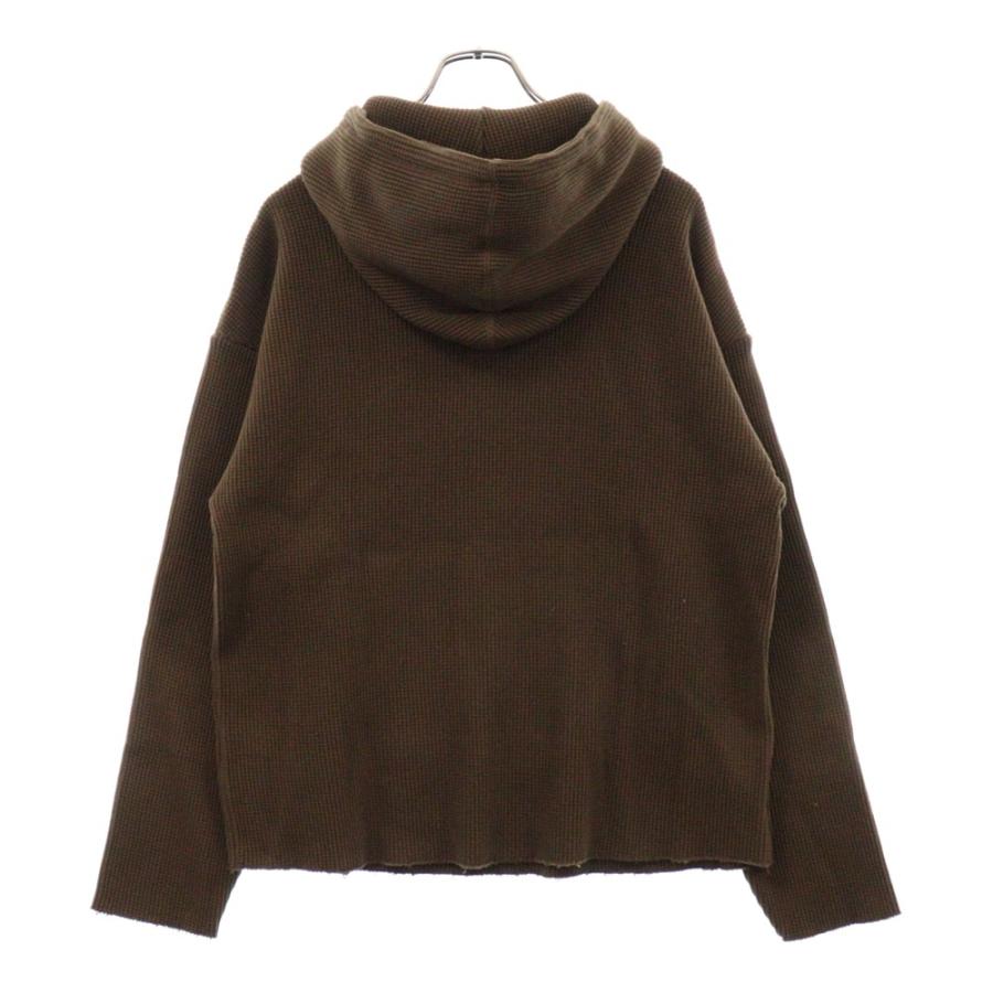 Stussy ブラウン フード付きパーカー S STUSSY（ステューシー） ロゴ刺繍サーマルプルオーバーパーカー